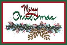 Glitter Pine Cones Card